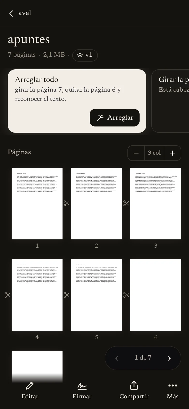 aval Workspace en el teléfono